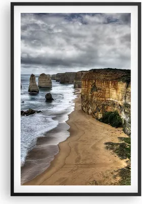 Produktbild von Gerahmtes Poster - Schwarzer Rahmen - Strand Ozean Landschaft - 61x91,5 cm - Wand Bild - Wanddeko - Wandbilder - Wandposter - Bilderrahmen - Bilder - Kunstdruck - Wandbild - P2BPA61x91-0141