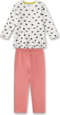 Produktbild von Sanetta Mädchen Schlafanzug, 2-tlg. Set - lang, Pyjama, Baumwolle, Motiv Rosa/Weiß 128