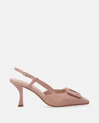 Produktbild von VENEZIA Damen Pumps Elegante High Heels Lederpumps - Rosa Lederpumps mit geometrischer Verzierung aus Echtleder Rindsleder Rosa Größe 39