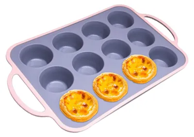 Produktbild von Wiederverwendbare Silikon-Cupcake-Form für 12 Cupcakes