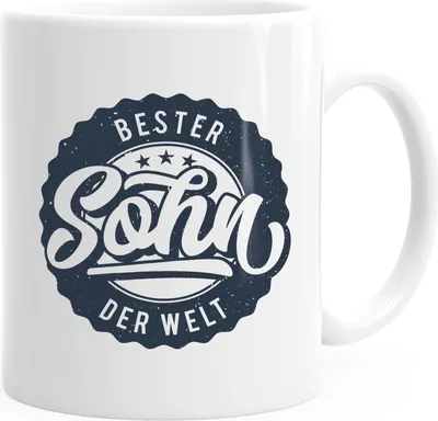 Produktbild von Kaffeetasse Bester Sohn der Welt Geschenk Geschenktasse MoonWorks® weiß unisize