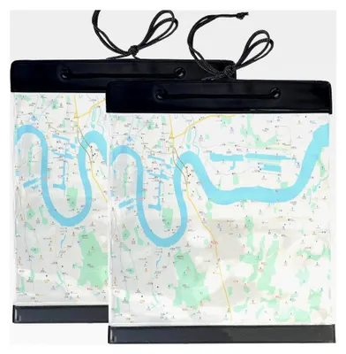 Produktbild von Wasserdichte Kartenhülle, transparente Kartentasche, Kartenhüllen für Outdoor-Aktivitäten, Dokumentenhalter, 2 Stück, 12,6" x 11"