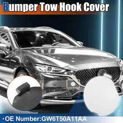Image de Cache De Crochet De Remorquage Avant Pour Pare-Chocs De Voiture, Blanc, AdaptšŠ pour Mazda 6 Atenza 2018-2021 No.Gw6T50A11Aa - Pack De 1
