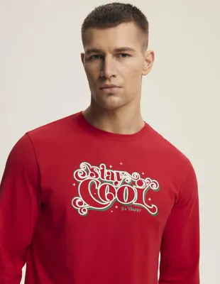 Obrázek produktu pro Pánský pyžamo Henderson, klasický styl, bavlna, červená barva, velikost M
