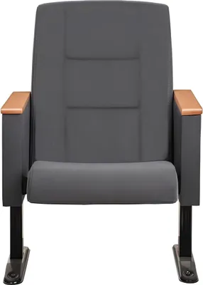 Produktbild von Grauer Art Deco Sessel Luxus1-Sitzer Theater Sessel Einsitzer Textil