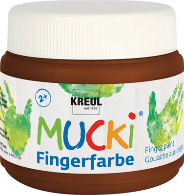 Immagine prodotto di KREUL Pittura a dita "MUCKI", marrone, 150 ml