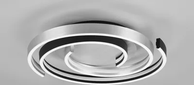 Produktbild von LED-Deckenleuchte - Schwarz matt - Aluminium - Metall - Ø 50 cm - dimmbar