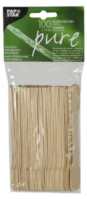 Immagine prodotto di PAPSTAR  81192 PAPSTAR Holz-Rührstäbchen "pure", Länge: 130 mm