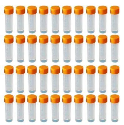 Reagenzgläser 40 Stück, 5 ml, Kunststoff, mit Schraubverschluss