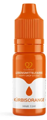Produktbild von GoodBake Lebensmittelfarbe Kürbisorange 11ml – flüssig, backfest, Teig & Creme färben