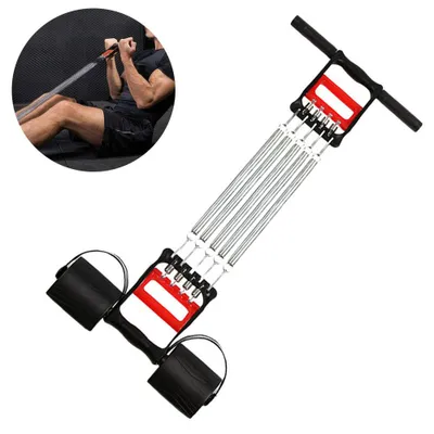 Produktbild von Brustexpander Mit 5 Federn, Verstellbarer Krafttrainer Für Oberkörper Und Ganzkörpertraining
