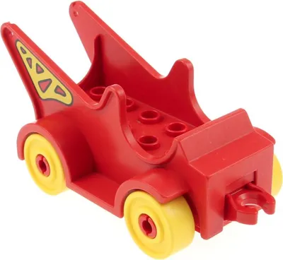 Produktbild von 1x Lego Duplo Kran Wagen 2x6 rot gelb Aufsatz Gerüst 2312c01 dupcarbody10