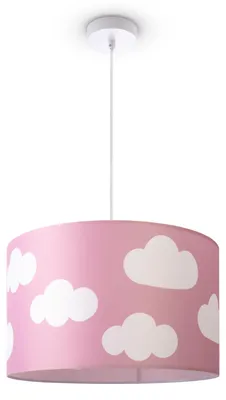 Produktbild von Deckenlampe Kinderzimmer Pendelleuchte Baby Lampenschirm Stoff Rund SterneLeuchtenart / FarbePendelleuchte - Weiß