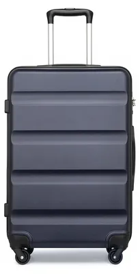 Image de Valise rigide - 4 roulettes doubles - Serrure à combinaison - Légère - 75 cm - Bleue