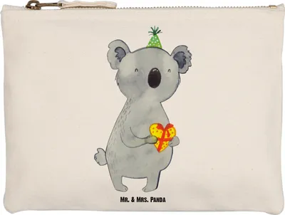 Produktbild von Mr. & Mrs. Panda Kulturbeutel Koala Geschenk Größe M - Weiß - Stifteetui, Etui, Geburtstag, Schminktasche, Party, Schlampermäppchen, Kosmetiktasche