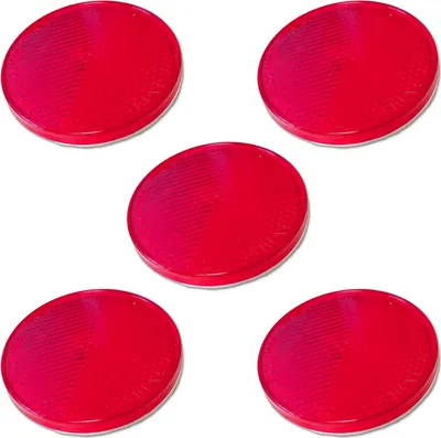Produktbild von Reflektor | AJ.BA | Rund | selbstklebend | Rot | Ø60mm | 5 Stück