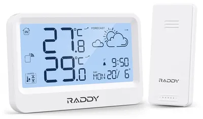Obrázok produktu pre Digitálna meteorologická stanica pre domácnosť, vnútorný a vonkajší teplomer s predpoveďou počasia