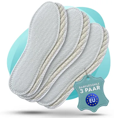 Obrázek produktu pro Vložky do bot, froté, velikost 43, bílé, 3 páry, pro boty