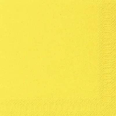 Zdjęcie produktu dla Duni 104059 Servietten 3lagig Tissue Uni gelb, 33 x 33 cm, 20 Stück