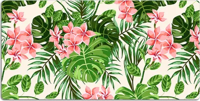 Produktbild von Schreibtischmatte Tischunterlage 100x50 cm Mauspad - Blumen Hawaii.