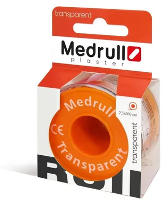 Obrázok produktu pre Transparentná fixačná náplasť, rolka 5 m x 2,5 cm, s mikroperforáciou, bez obsahu latexu