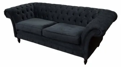 Produktbild von Chesterfield Grau Neu Dreisitzer Stoff Design Couchen Polster Sofa Neu
