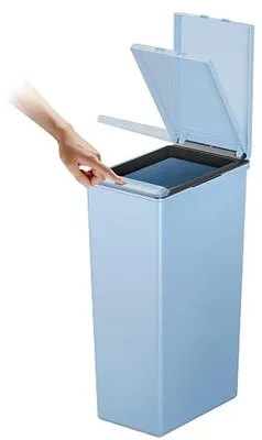 Productafbeelding van Morandi Touch afvalbak, titaniumblauw, 30 liter