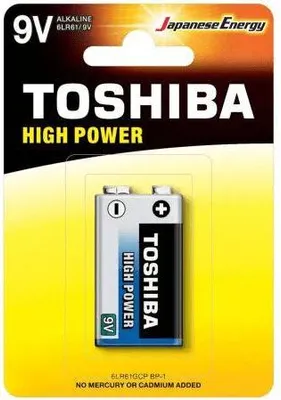 Image de Toshiba 6LR61GCP BP-1 Pile ménagère 9V alcaline jetable