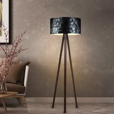 Produktbild von Opviq, AYD-2962, Stehlampen, Schwarz, Holz, 21 x 38 x 140 cm