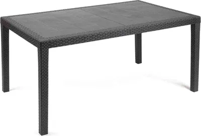 Image de Table Jardin Joker Anthracite Table Rectangulaire 6 Personnes, Robuste Et Moderne - Ipae Progarden