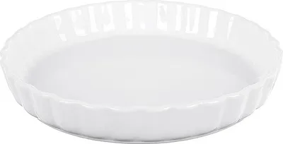 Produktbild von Tortenbodenform 'Prisma' Steingut, Ø 26 cm, H 4 cm, weiß (1 Stück)