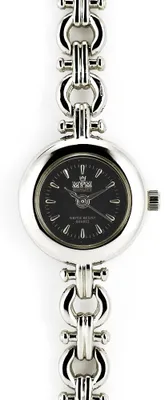 Produktbild von MPM-Quality Damenuhr Metall Silber Zifferblatt Schwarz Metallarmband Ø 21 mm