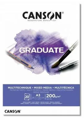 Produktbild von Canson Graduate, Kunstpapier, 200 g/m², 20 Blätter