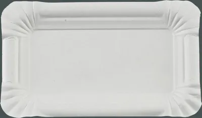 Produktbild von 1000 Pappteller rechteckig 10 x 16 cm, weiß