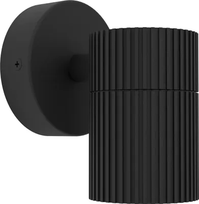 Produktbild von EGLO Wandlampe außen Tomelloso, Außenbeleuchtung Hauswand, Wand Außenlampe mit Downlight, Außenwandleuchte aus Aluminium in Schwarz, GU10 , IP44