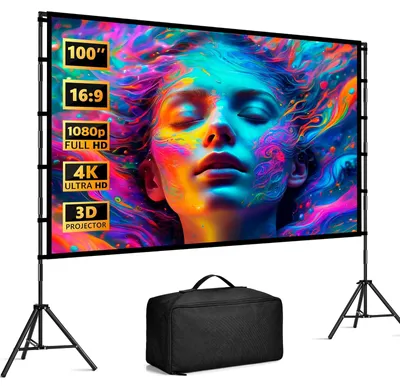 Produktbild von Projektionsleinwand 120 Zoll - 16:9 Bildformat - Tragbare Projektionsfläche