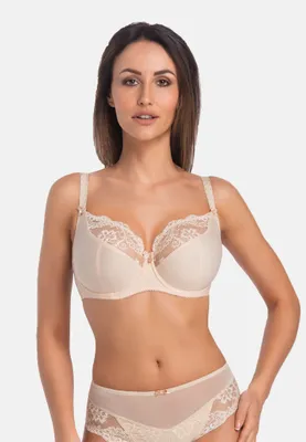 Produktbild von Teyli Ungepolsterter Soft Bügel-BH mit floraler Spitze Exclusive Female 215 beige 95B