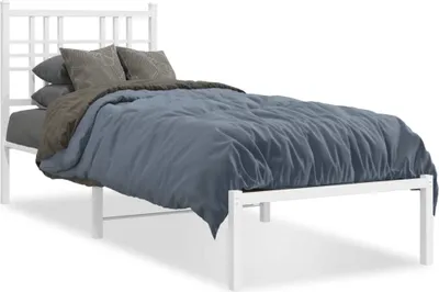 Obrázok produktu pre vidaXL Kovová posteľ bez matraca s čelom biela 75x190 cm