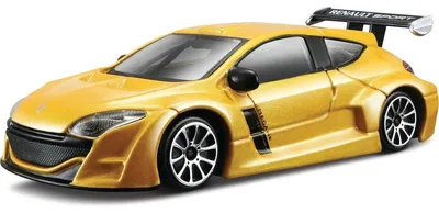 Imagen del producto de Bburago, modelo Renault Mégane, escala 1:43, pintura metálica amarilla