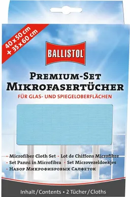 Immagine prodotto di BALLISTOL 23736 BALLISTOL Premium Mikrofasertücher Polyester 60 °C waschbar, 2 St.