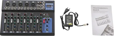 Obrázek produktu pro Audio mixážní pult, 7 kanálů, profesionální výkon, černý