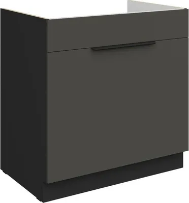 Produktbild von LUNARA Spülenunterschrank – Breite 80 cm, Graphit/Schwarz