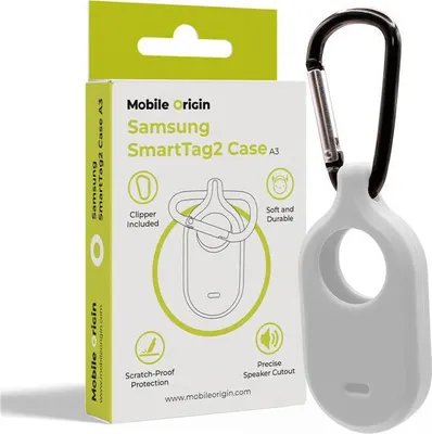 Immagine prodotto di Cover / portachiavi per Samsung SmartTag2 Mobile Origin Case A3, bianco