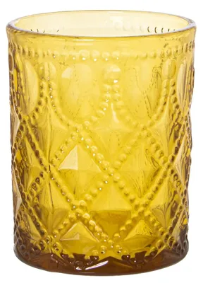 6er-Set Gläser, Glas, 300 ml, Senfgelb, 8 x 10 cm