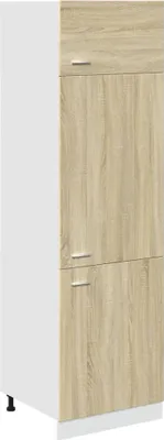 Image de vidaXL Armoire réfrigérée Lyon Chêne Sonoma 60x57x207 cm Matériau dérivé du bois