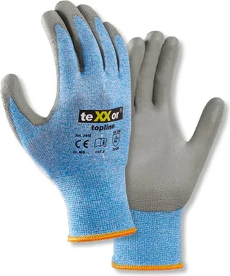 Imagen del producto de 12 pares de guantes de punto resistentes al corte, con revestimiento de poliuretano, talla 8