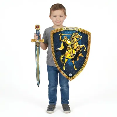 Immagine prodotto di Set costume da cavaliere per bambini - Spada e scudo - Costumi di carnevale per bambini