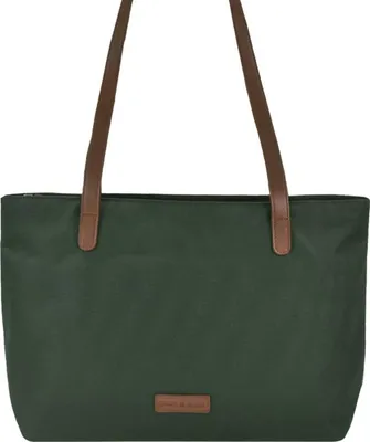 Produktbild von Greenburry Shopper Schultertasche Nylon 40x25cm "Diana" grün