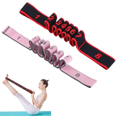 Imagen del producto de Set de 2 bandas de resistencia para fitness con bucles, ideales para yoga y entrenamiento