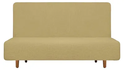 Elastische Bankauflage, Polyester, 120-150 cm, beige